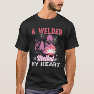 T-shirt Un Soudeur Fondu Mon Coeur Souder Épouse Petite am