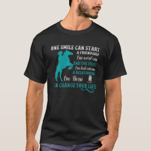T-shirt Un Sourire Peut Commencer Une Amitié Un Cheval Peu
