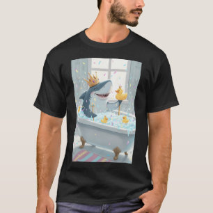 T-shirt Un Spa Royal de Requin Avec Canards en Caoutchouc