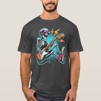 T-shirt Un squelette de rock star