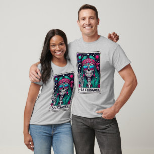 T-shirt Un squelette la Chingona tarot