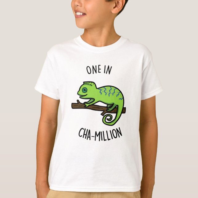 T-shirt Un Sur Cha Million Funny Chameleon Pun (Devant)