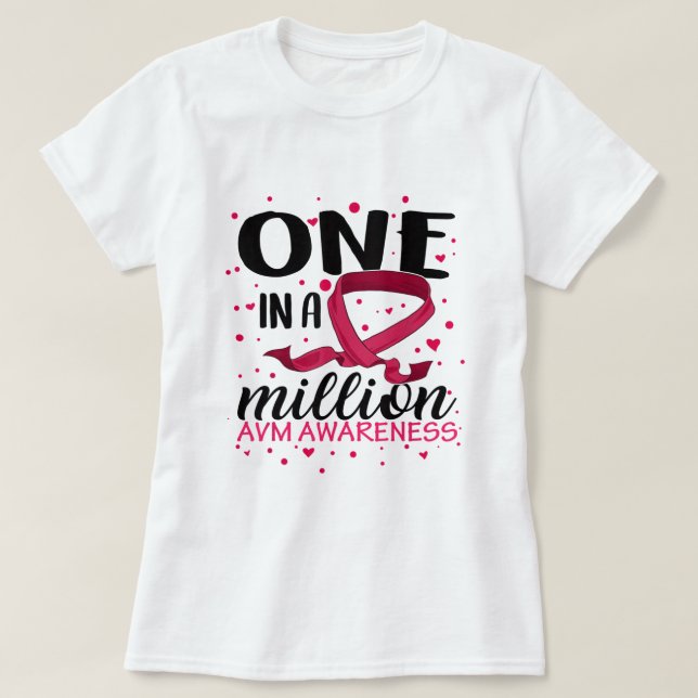 T-shirt Un Sur Million De Personnes Atteintes Au Cerveau D (Design devant)