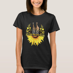 T-shirt Un Tournesol Juste Une Fille Qui Aime Les Girafes
