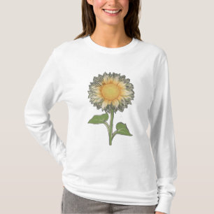 T-shirt Un tournesol unique avec des pétales superposés, r
