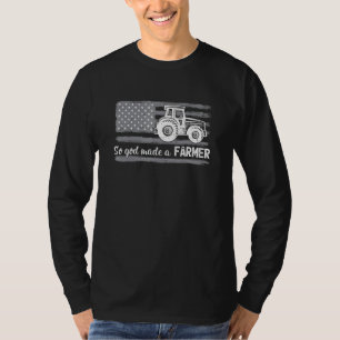 T-shirt Un Tracteur Drapeau Américain Pour Que Dieu Fasse 