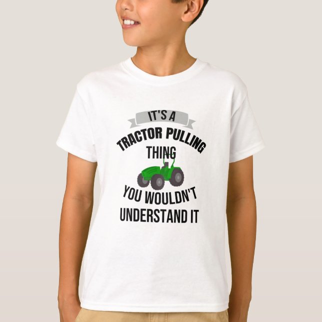 T-shirt Un Tracteur qui tire sur quelque chose| Cadeaux de (Devant)