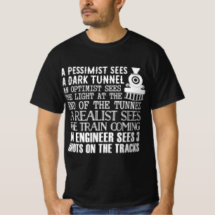 T-shirt Un Train, Un Ingénieur Et 3 Idiots - Drôle Plaisan