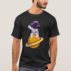 T-shirt Un Très Beau Astronaute Cool Assis Sur La Planète