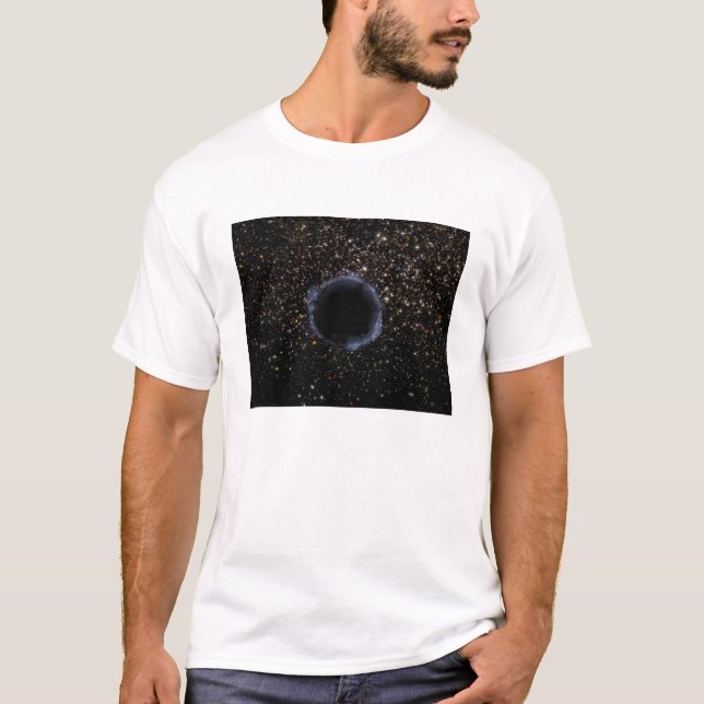 T-shirt Un trou noir dans une grappe globale (Devant)