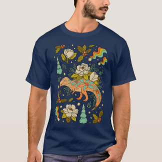 T-shirt Un Tyrannosaurus de Noël Crétacé Dinos de vacances