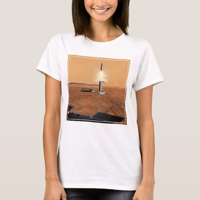 T-shirt Un Véhicule Ascent Quittant Mars. 2 (Devant)