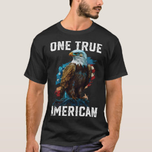 T-shirt Un véritable aigle américain 4 juillet P