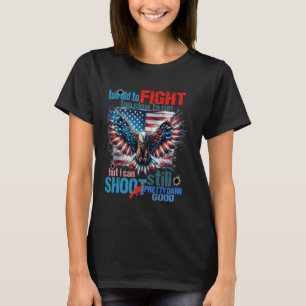 T-shirt Un Vétéran Du Drapeau Américain Trop Vieux Pour Co