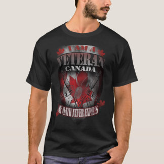 T-shirt Un vétéran militaire canadien, mon serment