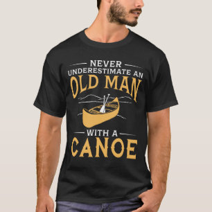 T-shirt Un vieil homme avec un canoë