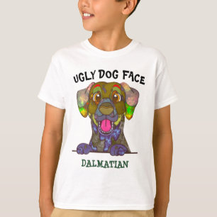 T-shirt Un visage de chien laid dalmate unique