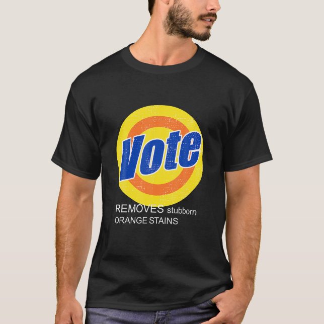 T-shirt Un Vote Sarcastique Qui Retire L'Orange Imbécile (Devant)