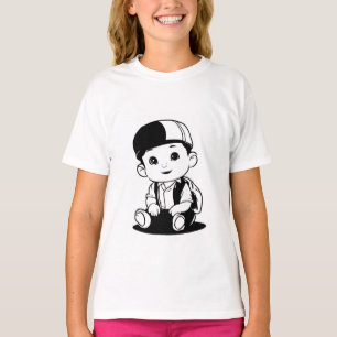 T-shirt Un 'Z' en lettre de dessin animé jaune audacieux e