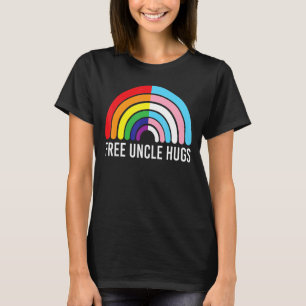T-shirt Uncle Hugues Gratuit Transgenre Arc-en-ciel Drapea