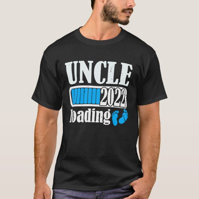 T-shirt Uncle Loading 2022 New Uncle Pregnant Announcement (Devant)