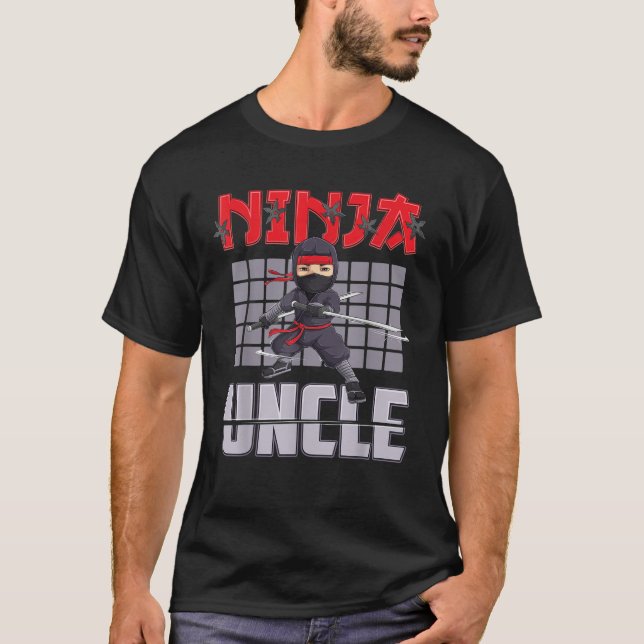 T-shirt Uncle Ninja Birthday Party Ideas Birthday Ninja Un (Devant)