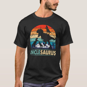 T-shirt Unclesaurus T Rex Uncle Dinosaur 3 Enfants Fanny F