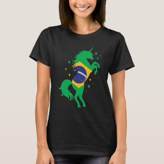 T-shirt Uncorn Brazil Flag 1