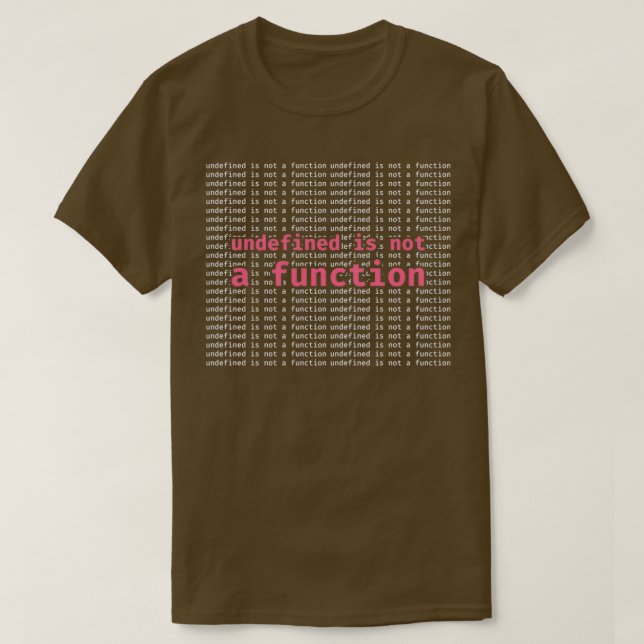 T-shirt Undefined n'est pas une fonction Programmeur JavaS (Design devant)