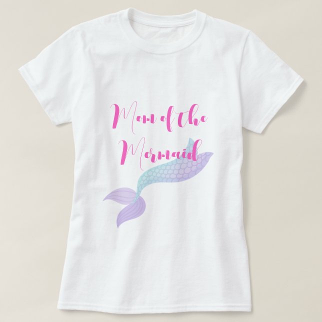 T-shirt Under the Sea Mom of the Mermaid  (Design devant)
