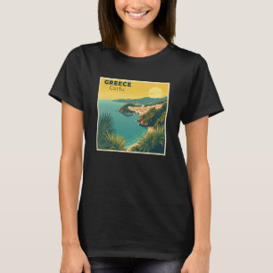 T-shirt Une affiche de voyage classique nostalgique – Grèc