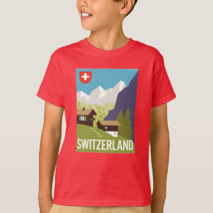 T-shirt Une affiche de voyage de la Suisse