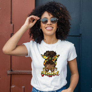 T-shirt Une Africaine Américaine Bénie - Boho