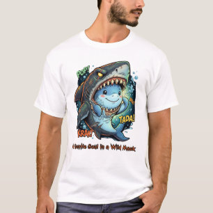 T-shirt Une âme douce dans un masque sauvage Requin mignon