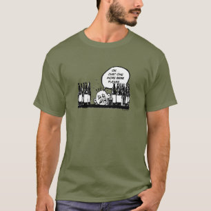 T-shirt une autre bière, dessin animé sobre ivre