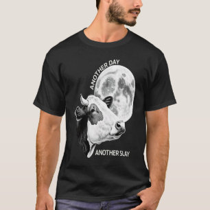 T-shirt Une autre journée un autre massacre Vache Lune Cit