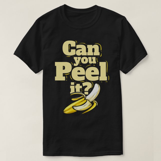 T-shirt Une Banane peut-on l'éplucher végétarien aller Veg (Design devant)