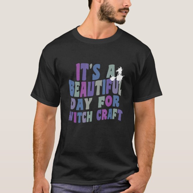 T-shirt Une belle journée pour Witchcraft Retro Witch Ac (Devant)