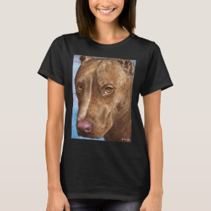 T-shirt Une Belle Peinture Rouge À Taureau À Nez Rouge