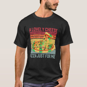 T-shirt Une Belle Pizza Au Fromage Juste Pour Moi Retro Fu