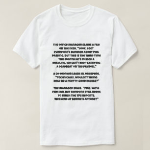 T-shirt Une blague de l'IA sur la personne morte qui se fa