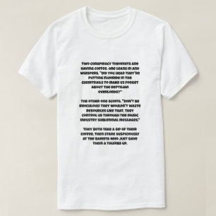 T-shirt Une blague d'IA sur deux théoriciens de la conspir