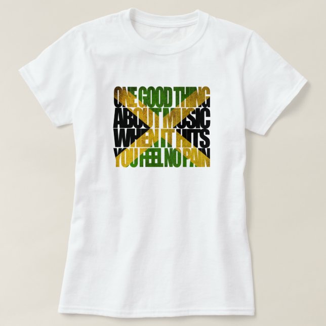 T-shirt Une bonne chose à Music Trenchtown Rock Jamaica (Design devant)