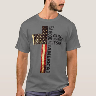 T-shirt Une Bonne Fille Aime Sa Maman Aime Jésus Et Suis