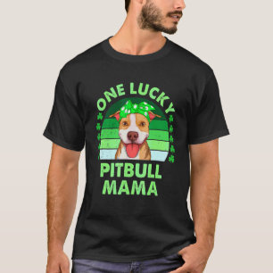 T-shirt Une chanceuse maman Pitbull Pitbulldog Irlandaise