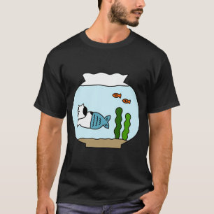 T-shirt une chatte sirène dans un aquarium
