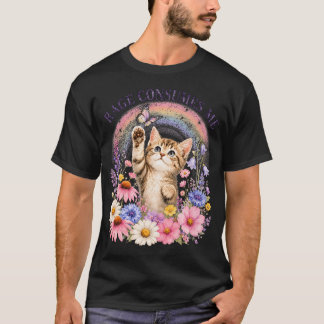 T-shirt Une Colère de Chat Mignon Me Consume Drôle et Sarc