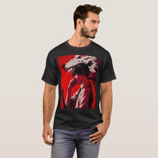 T-shirt une combinaison noire et rouge de chemise