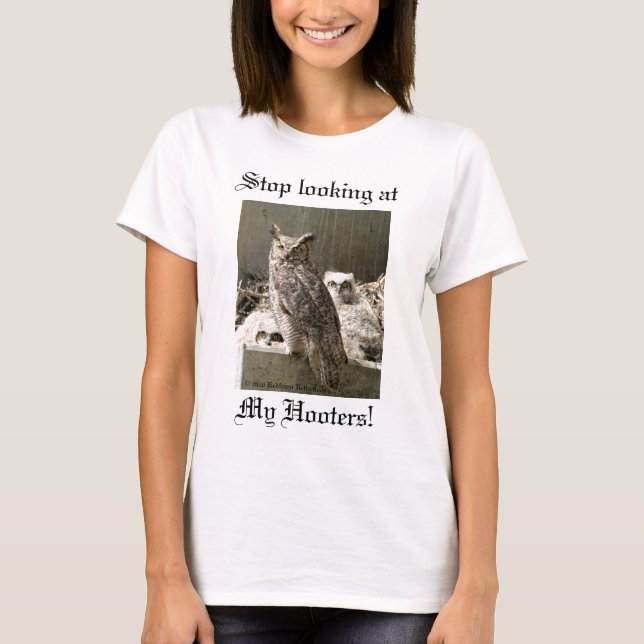 T-shirt Une copie de hiboux, (Devant)
