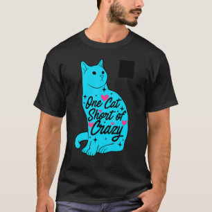 T-shirt Une Courte De Crazy Graphic Chat Propriétaire Chat